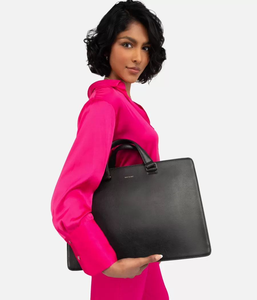 Matt & Nat Briefcases | Briefcases*DAVID Vegan Briefcase - Vintage BLACK