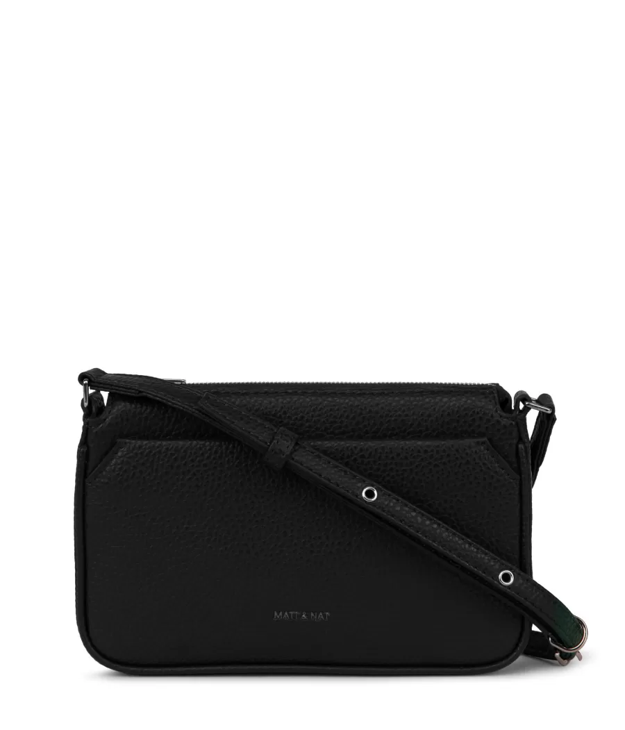 Matt & Nat Crossbody | Crossbody*IVY Slim Vegan Crossbody Bag - Purity BLACK